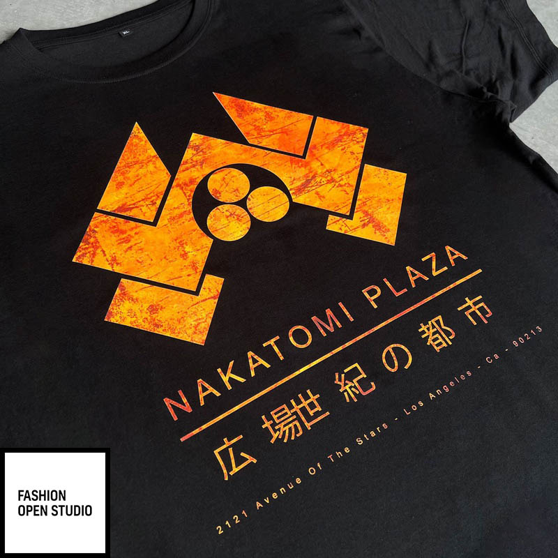 Die Hard Nakatomi Plaza Gold Logo T-Shirt