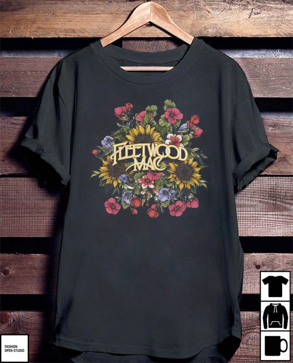Fleetwood Mac T-Shirt Vintage Colorful Flowers T-Shirt