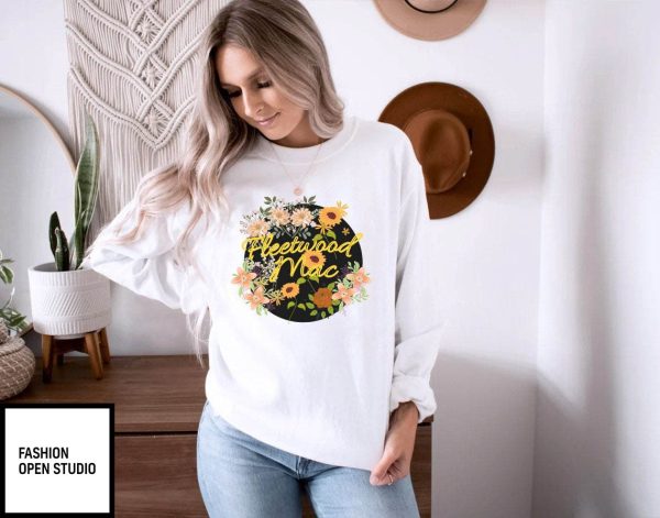 Fleetwood Mac T-shirt Colorful Flowers Stevie Nicks T-Shirt