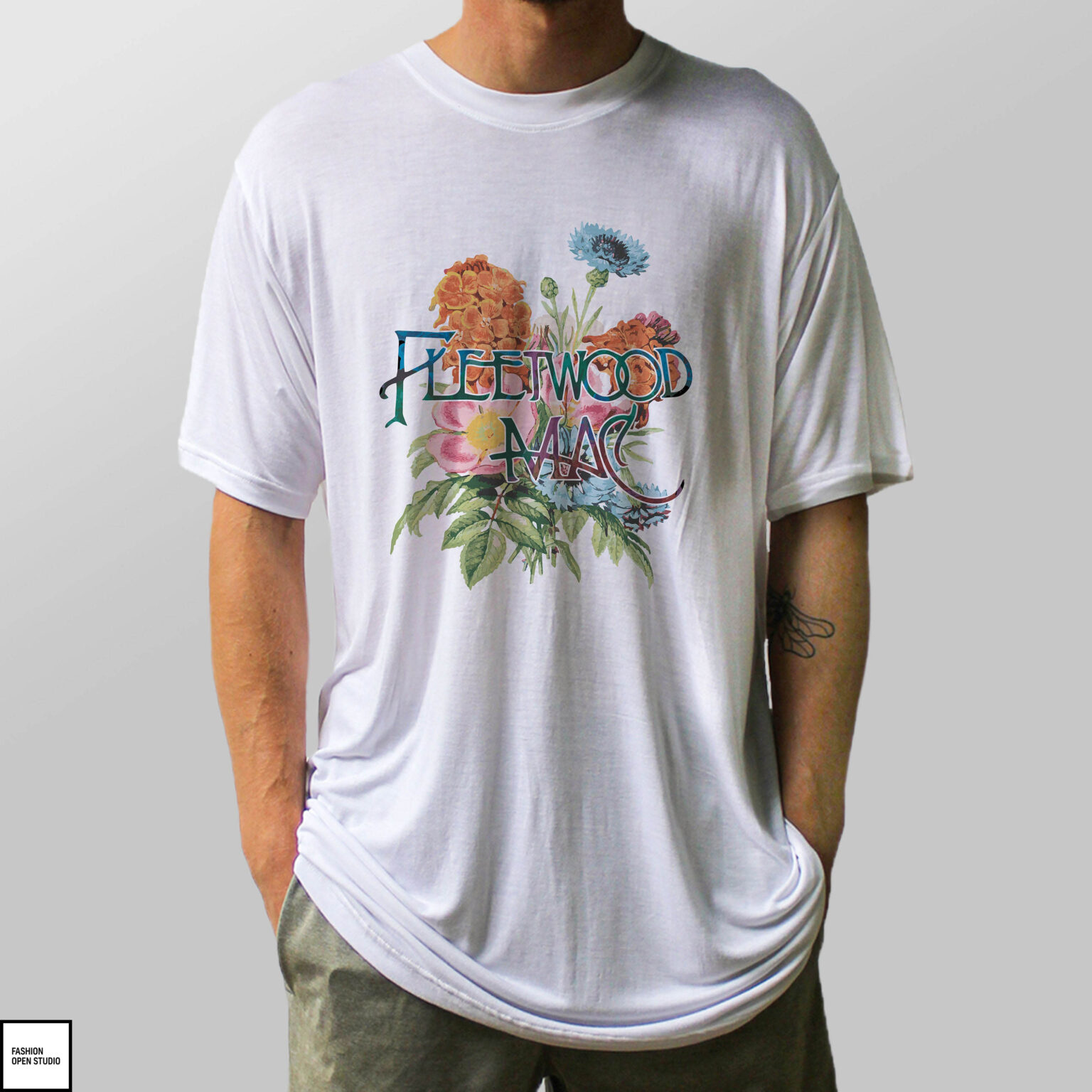Maglietta Fleetwood Mac Rumours Album Band Logo – Uomo, Taglia L, Colore Nero, Ufficiale