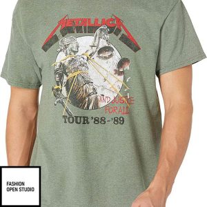 Justice For All Tour 88 89 Metallica T Shirt 3
