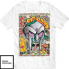 MF Doom T-Shirt All Caps Colorful Graphic White T-Shirt