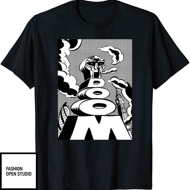 MF Doom T-Shirt Black And White Mask Comic T-Shirt