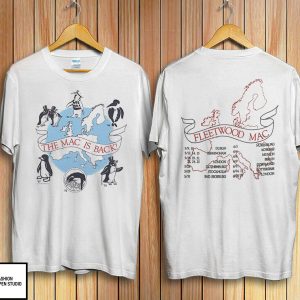 The Mac Is Black 1988 Europe Tour Fleetwood Mac UK T-Shirt