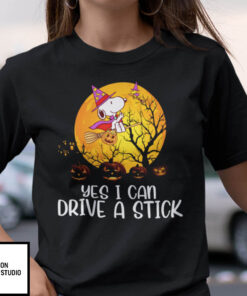 Yes I Can Drive A Stick Shirt Snoopy Halloween