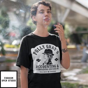 Polly Gray Peaky Blinders Black T Shirt 1