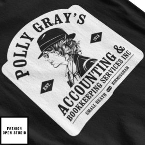 Polly Gray Peaky Blinders Black T Shirt 4