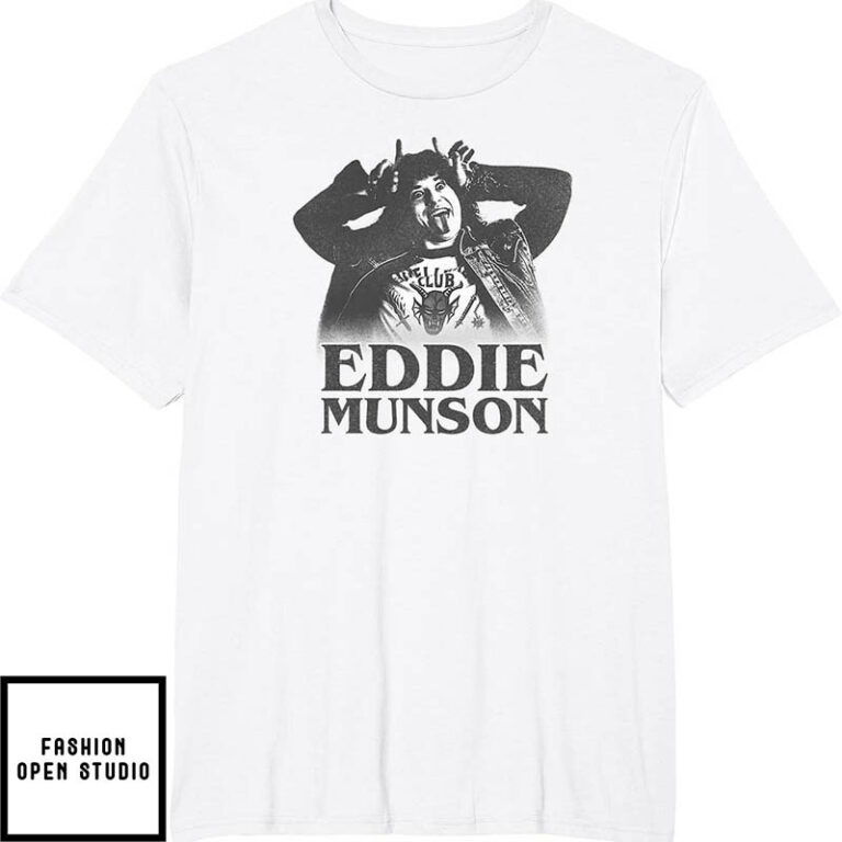 Hellfire Club Eddie Munson Demon Horns T-shirt