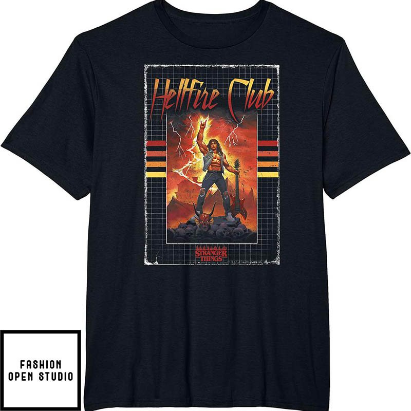 Stranger Things 4 Eddie Munson Hellfire Club Guitar Power T-Shirt