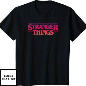 Stranger Things 4 Gradient Red Orange Logo T-Shirt