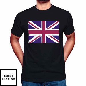 Union Jack United Kingdom Flag Black T-Shirt