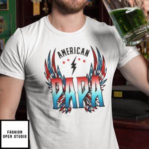 4th of July American PAPA T Shirt 1