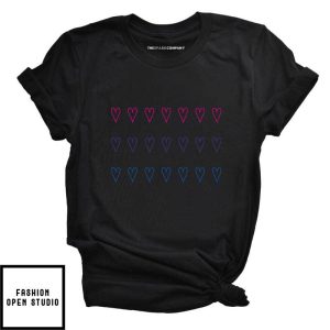 Bisexual Hearts LGBTQ Pride T Shirt 1