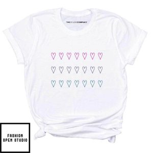 Bisexual Hearts LGBTQ Pride T Shirt 2