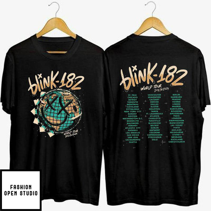 Blink 182 Smiley World Tour T-Shirt
