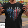Heart Horseshoe USA Flag 4th Of July T-Shirt