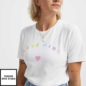 Love Wins Pastel Heart Pride T Shirt 3