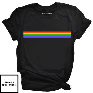 Pride Flag Stripe T Shirt 1
