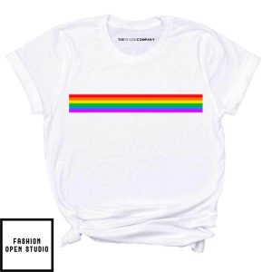 Pride Flag Stripe T Shirt 3