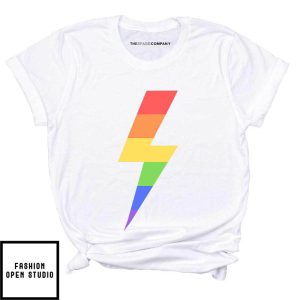 Rainbow Lightning Bolt Pride T Shirt 2