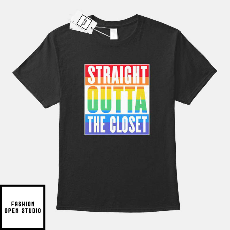 Straight Outta The Closet LGBTQ+ Pride T-Shirt