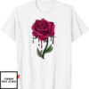 Blood Flower T-Shirt Bleeding Rose Tattoo Style Creepy