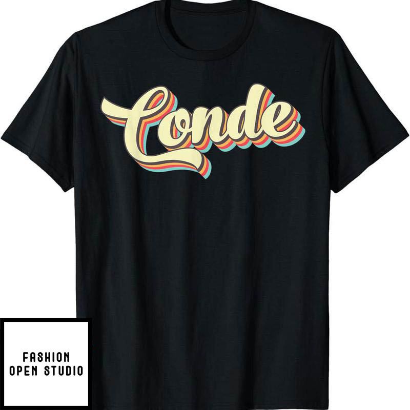 El Conde T-Shirt Conde Retro Art Baseball Font Vintage
