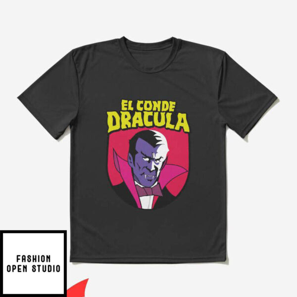 El Conde T-Shirt Dracula Vampire Horror Halloween Cartoon