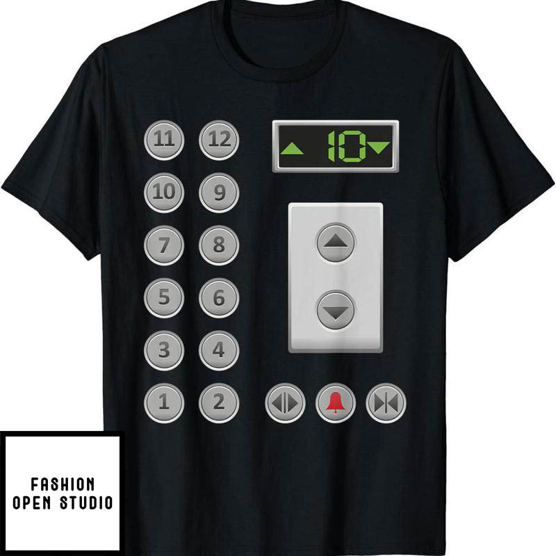 Elevator Game T-Shirt Buttons Funny Game Of Death