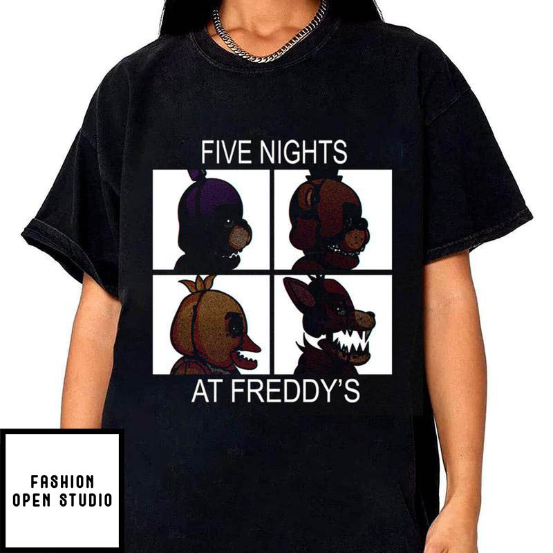 Five Nights At Freddys T-Shirt Vintage FNAF Horror Halloween