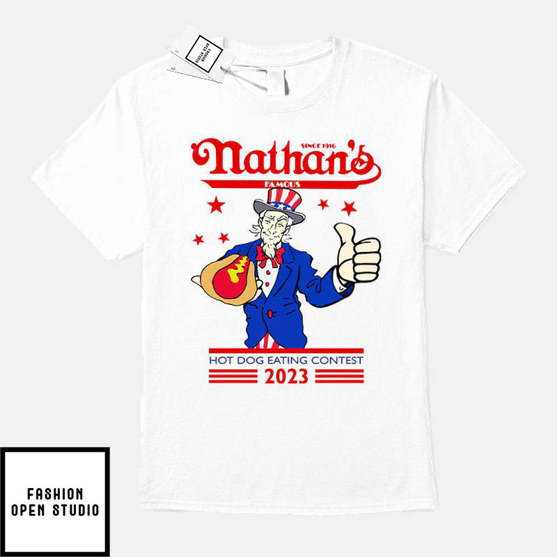 Nathan’s Hot Dog T-Shirt Since 1916 Nathan’s Famous Hot Dog Eating Contest 2023