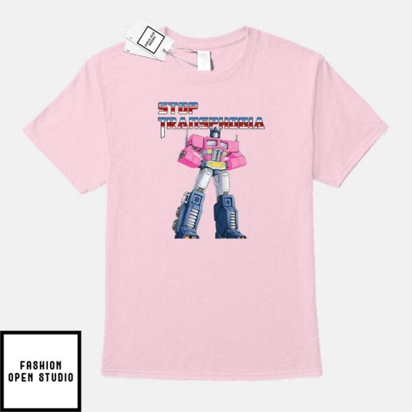 Optimus Prime Stop Transphobia Transformers T-Shirt