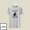Blood Stains Red Ultraviolet Lights Blue I Watch Murder Shows T-Shirt Black Cat