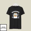 Booooks Cute Ghost Reading Library Books Halloween Teacher T-Shirt