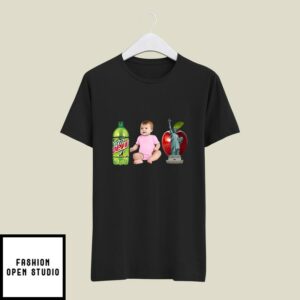 Diet Mountain Dew Mtn Dew Baby Apple Statue Of Liberty T-Shirt