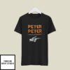 Peter Peter I’m With The Pumpkin T-Shirt Halloween Skeleton Hand