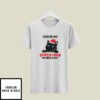 Black Cat This is My Christmas Pajama T-Shirt Xmas Lights Funny Holiday T-shirt