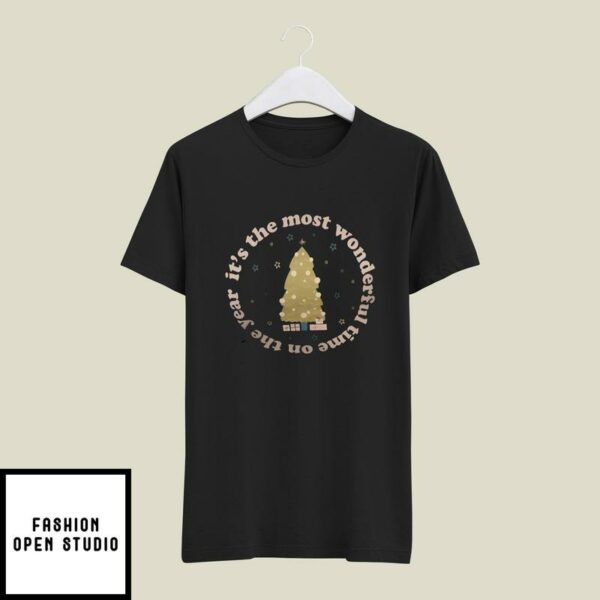 Boho Christmas Tree T-Shirt It’s The Most Wonderful Time On The Year