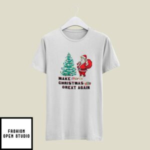Boho Christmas Tree T-Shirt Make Christmas Great Again