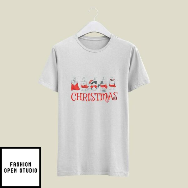 Cat Christmas Sign Language T-Shirt