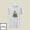 Cat Pine T-Shirt Merry Christmas Cat Lovers