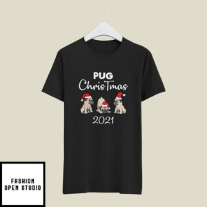 Character Christmas T-Shirt Santa Pug Merry Christmas