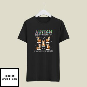 Christmas Autism T-Shirt Autism It’s Not A Disability It’s A Different Ability