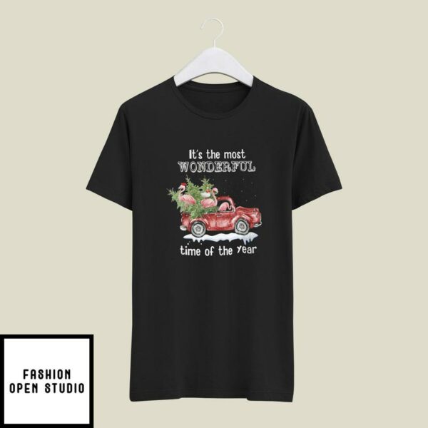 Christmas Cars T-Shirt It’s The Most Wonderful Time Of The Year Red Car