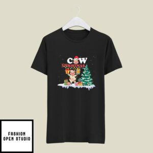 Christmas Cow T-Shirt Merry Xmas T-Shirt