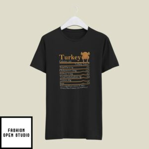 Christmas Nutrition T-Shirt Turkey Nutrition Facts