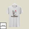 Christmas Squirrel T-Shirt Santa Hat