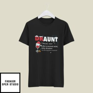 Christmas Wine Glass T-Shirt Draunt Definition