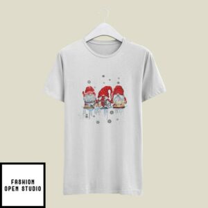 Gnome Sewing T-Shirt Merry Christmas