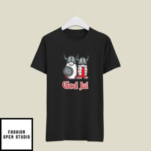 Gnome Viking Warrior God Jul T-Shirt